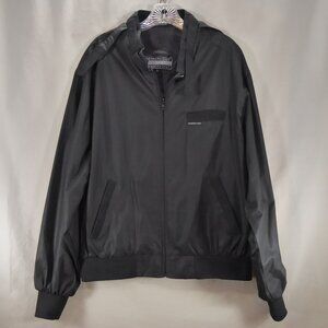 Mens Vintage 80s Members Only Black Racer Jacket Windbreaker L Like New